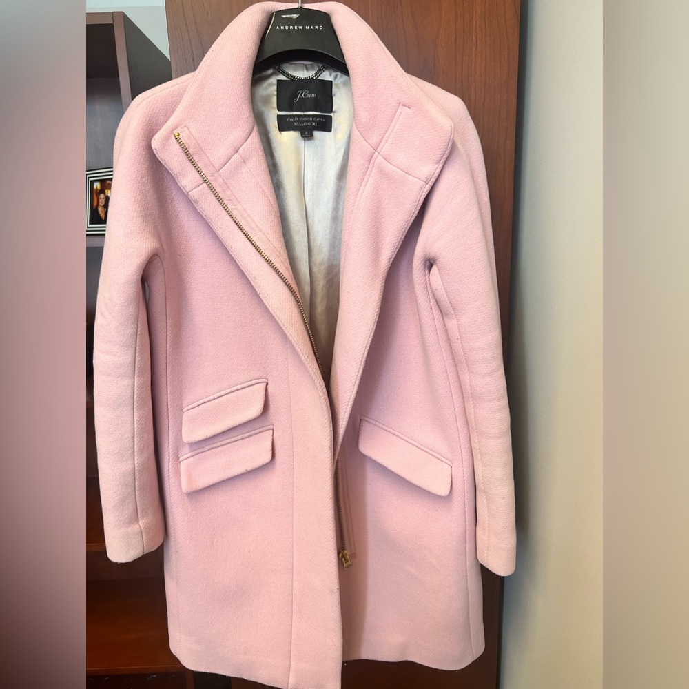 J Crew Cocoon Wool Blend Pink Coat - Size 2
